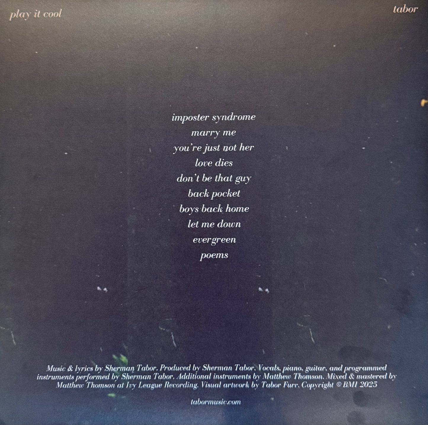 Play It Cool Vinyl Record & Lyric Book